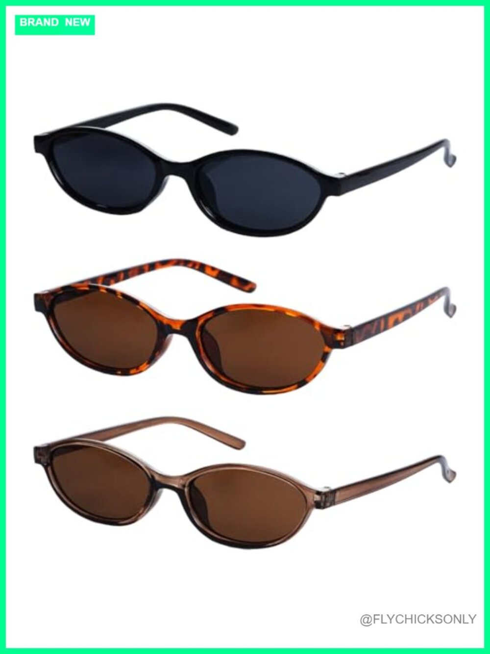 Retro Oval Cat Eye Sunglasses for Women 90s Y2K UV Protection
